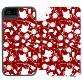 台所要素パターン INCIPIO iPhoneウォレットケース (フォリオ Open)