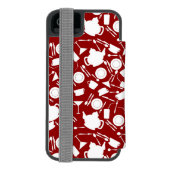 台所要素パターン INCIPIO iPhoneウォレットケース (フォリオ裏面)