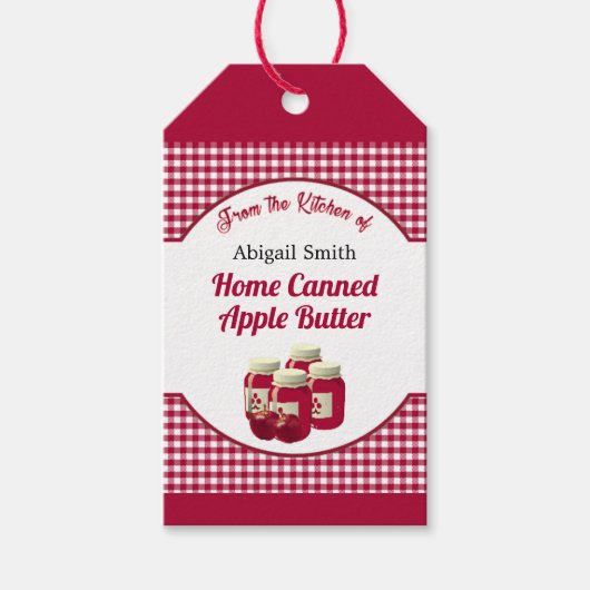 台所調理りんご果実贈呈ラベル ギフトタグ (正面)
