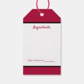 台所調理りんご果実贈呈ラベル ギフトタグ (裏面)