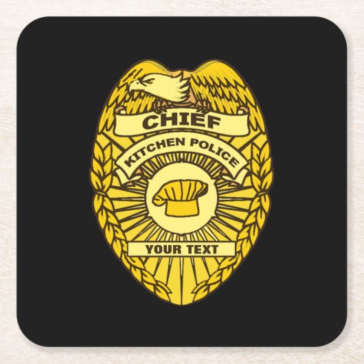台所警察団長 スクエアペーパーコースター (正面)
