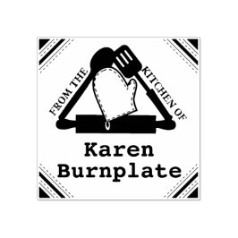 台所転がからのピンオーブンのベーキング ラバースタンプ