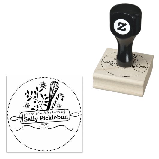 台所転がのクリスマス料理のピン ラバースタンプ (押印)