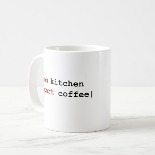 台所輸入のコーヒー-大蛇のマグから コーヒーマグカップ (正面左)