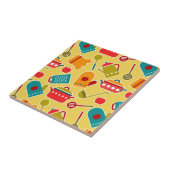 台所道具のカラフルなパターン タイル (側面)