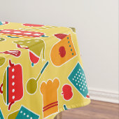 台所道具のカラフルなパターン テーブルクロス (インサイチュ)