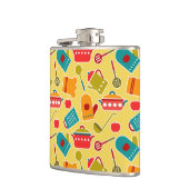 台所道具のカラフルなパターン フラスク (左)