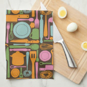 台所道具パターン3 キッチンタオル (四つ折り)