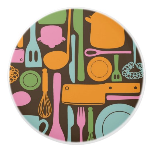 台所道具パターン3 セラミックノブ (正面)