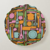 台所道具パターン3 ラウンドクッション (裏面)