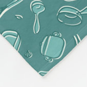 台所道具パターン フリースブランケット (角)