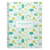 台所電気器具のお母さんの好みのレシピのノート ノートブック (正面)