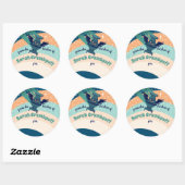 台所飛んでいるから天使ストーブのクリスマス ラウンドシール (シート)