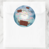 台所飛んでいるのチョコレート天使 ラウンドシール (バッグ)