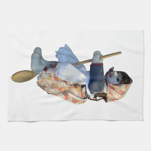 台所魔女乗用スプーンキッチンタオル キッチンタオル (横)