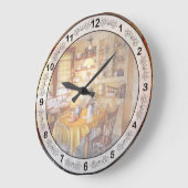 台所-典型的な農場の台所 ラージ壁時計 (傾斜)