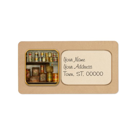 台所-食糧-付け合わせ料理 ラベル (正面)