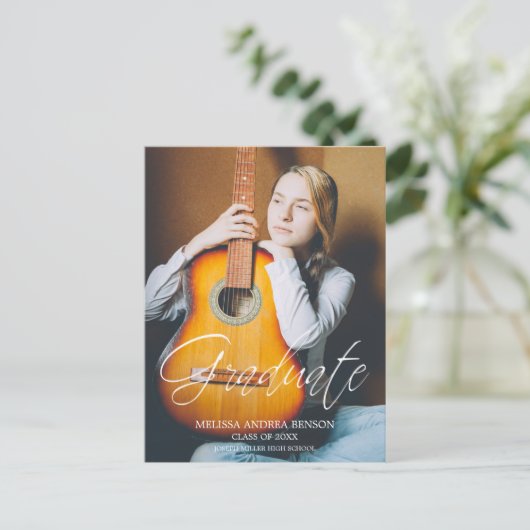 台本お洒落タイポグラフィ大学院高等学校 ポストカード (スタンド正面)