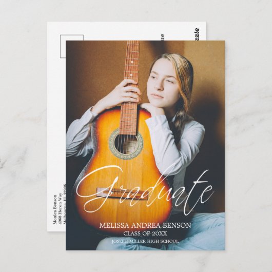 台本お洒落タイポグラフィ大学院高等学校 ポストカード (正面/裏面)