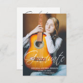 台本お洒落タイポグラフィ大学院高等学校 招待状 (正面/裏面)