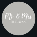 台本さん及び台本さん結婚は ラウンドシール<br><div class="desc">私たちのMrとMrsスクリプトのステッカーは、結婚式の引き出物、パーティーの好意、装飾などに追加するのに最適である。</div>
