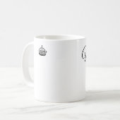 台本に冠をファンシー付けたマダム書記 コーヒーマグカップ (正面左)