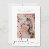 台本に基づくスナップショット卒業写真の発表 案内状 (正面)