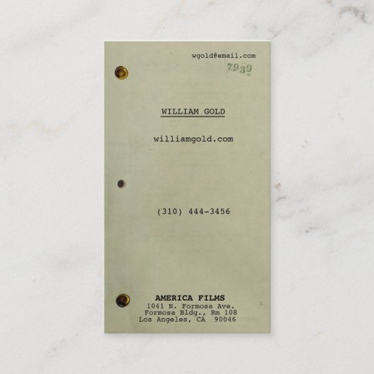 台本のヴィンテージII 名刺 (正面)