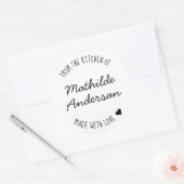 . .台本の名前で愛で作ったキッチンから ラウンドシール (封筒)