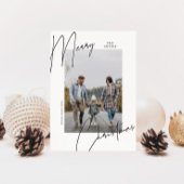 台本の書道ポートレートクリスマスフォト シーズンカード