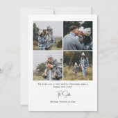 台本の書道ポートレートクリスマスフォト シーズンカード (裏面)
