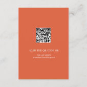 台本の書道ヴェローナサンセットオレンジ結婚色QR エンクロージャーカード (裏面)