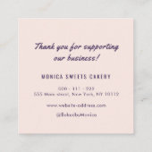 台本の金ゴールドを心の底で感謝してい磨く スクエア名刺 (裏面)