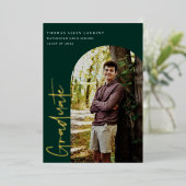 台本アーチフォト卒業フォイル招待状 箔招待状 (立ち正面)