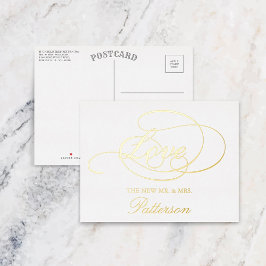 台本エレガントの「愛」が結婚感謝実在! 箔招待状ポストカード