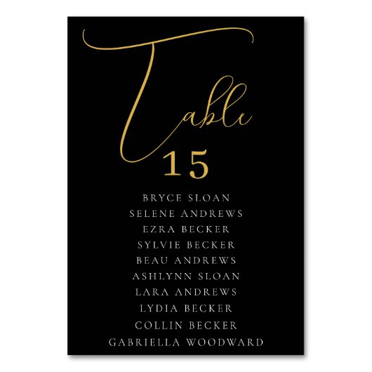 台本エレガント席 テーブルナンバー (正面)