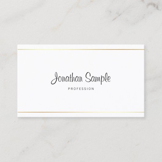 台本エレガント書モダン書Plain Luxury 名刺 (正面)