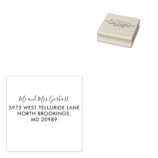 台本エレガント氏とミセス氏の差出人住所 ラバースタンプ (押印)