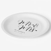 台本エレガント氏シンプル結婚 ペーパープレート (アングル)