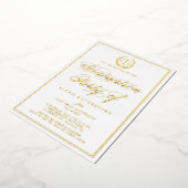 台本エレガント法学校卒業党 箔招待状 (回転した状態)