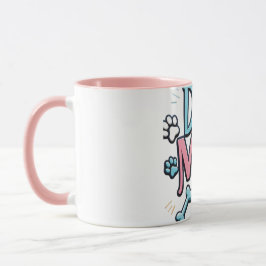 台本カラフル犬の母が母の日を歩く マグカップ