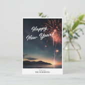 台本カリグラフィハッピーニューイヤー花火テーマ シーズンカード (スタンド正面)