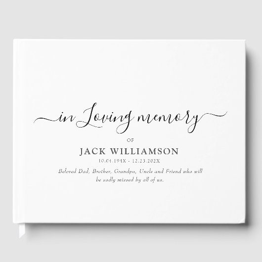 台本シンプル葬儀 ゲストブック (正面)