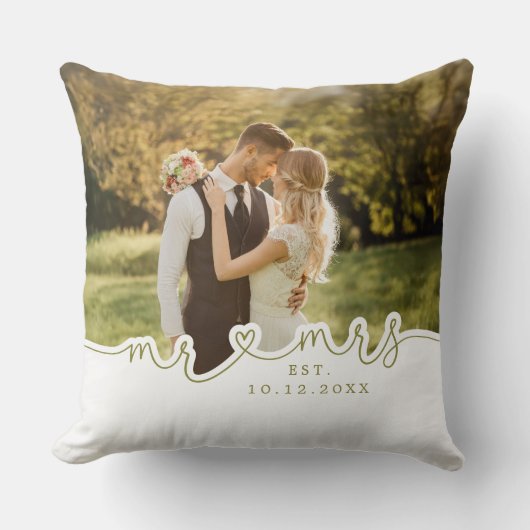 台本ハート写真結婚枕 クッション (正面)