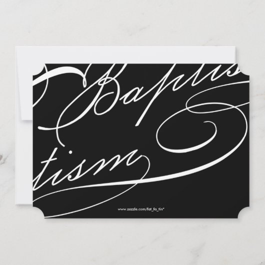 台本バプテスマのロザリオ十字紫色の宗教 招待状 (裏面)