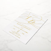 台本ファンシーを書いてリハーサルのディナーを言う 箔招待状 (回転した状態)