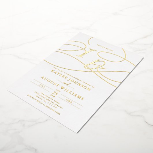 台本ファンシーを書いてリハーサルのディナーを言う 箔招待状 (回転した状態)