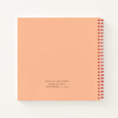 台本ミセス結婚のピーチゲストブック ノートブック (裏面)