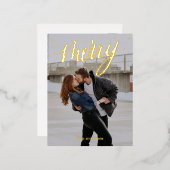 台本メリー金リース写真クリスマス 箔シーズンポストカード (正面/裏面)