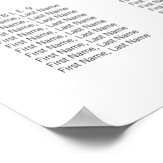 台本モダンの座席表結婚記号を表示 ポスター (角)